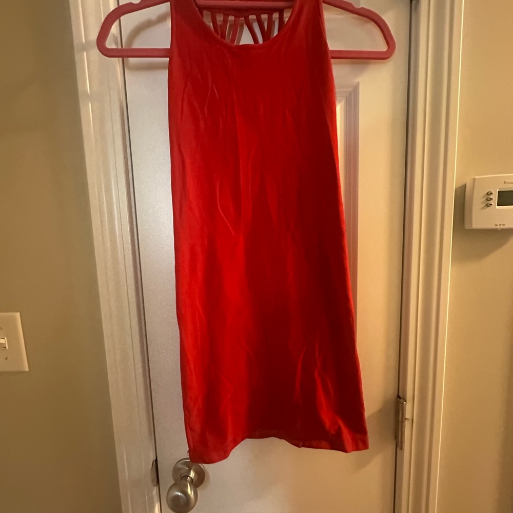 Bebe Red Halter Sheath Mini Dress